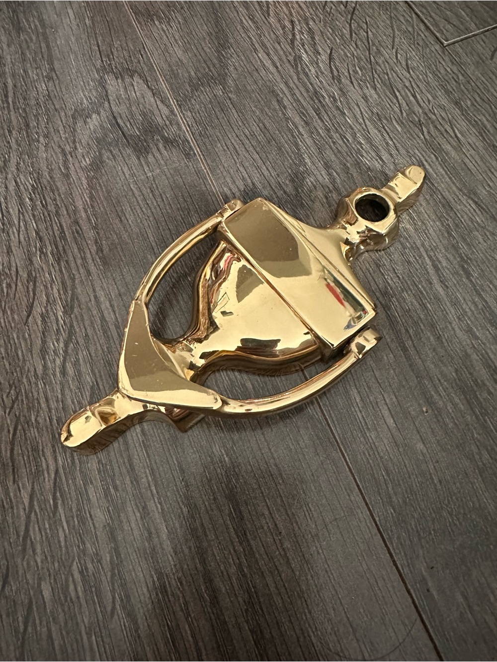 Polished Brass Door Knocker with hardware